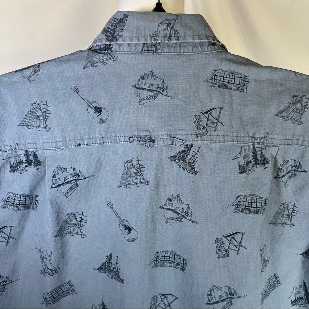 Pendleton Riley Ripstop Button-down Short Sleeve Shirt Blue Camping M Gorpcore - Picture 8 of 11